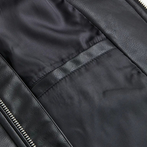 Veste en similicuir souple personnalisée en usine vente en gros pour l'extérieur veste en cuir à fermeture éclair doublée à la mode populaire pour homme de qualité mentop - Product Image 6