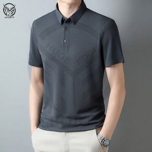 Meilleurs fabricants logo personnalisé couleur unie respirant tricoté pour polo vêtements décontractés pour hommes coupe ample golf pour polos - Product Image 4