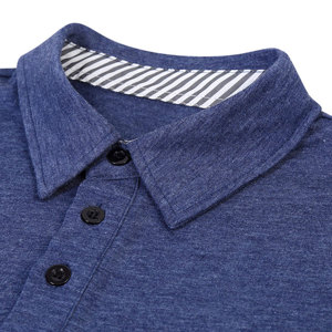 เสื้อกอล์ฟผู้ชายแฟชั่นฤดูร้อนขายดีที่สุดเสื้อโปโลคลาสสิกสำหรับโปโลกับสองปุ่มปิดแขนสั้นและรูปแบบสีทึบ - Product Image 4