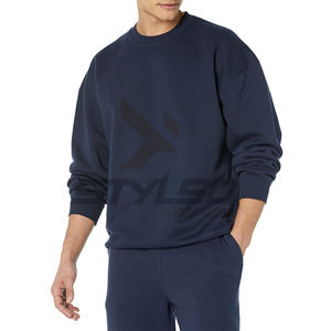 Survêtement d'hiver écologique taille XL pour hommes nouveau sweat à col rond en éponge française à manches longues séchage rapide polaire respirant - Product Image 1