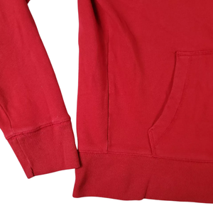 Blanco y Rojo 100% algodón polar invierno pulóver Sudadera con capucha bolsillo sólido sudadera Top para Unisex - Product Image 4