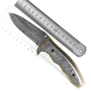 DD-FK-557เหล็กดามัสกัสพับได้สำหรับ EDC กลางแจ้งล่าสัตว์และตั้งแคมป์เครื่องมืออเนกประสงค์ - Product Image 3