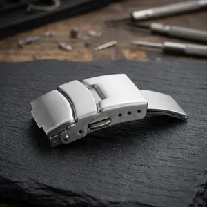 Unisex Luxury B01 Stainless Steel <b>Watch</b> Buckle 20mm Durable Metal Strap Clasp for Wristwatch Band Replacement <b>Watch</b> Part - Product Image 3