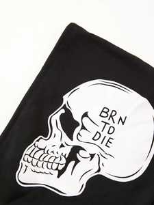 Sweat à capuche zippé intégral en molleton de coton 100% de qualité supérieure avec crâne Design hiver ODM anti-rétrécissement sérigraphié taille 6XL - Product Image 6