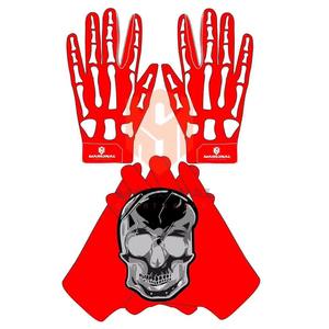 Custom American Football Receiver <b>Gloves</b> Hand Grips Lightweight <b>Silicone</b> Non-Slip Full-Finger Stretch Design Adjustable Hook - Product Image 6