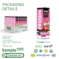 Fabrication de boissons / Marque privée OEM - Boisson protéinée 330 ml avec saveur vanille et énergie - Prêt à expédier - Échantillon gratuit