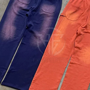 Casual Fashion <b>Trousers</b> Cotton Blend <b>Elastic</b> <b>Waistband</b> Relaxed Lightweight Simple Styling Everyday Men Flared Sweat Pant - Product Image 2