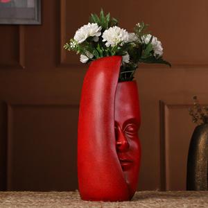 Design abstrait moderne contemporain Vase à fleurs en céramique artisanal indien Décoration de vase de sol élégante pour la maison ou le bureau/hôtel - Product Image 3