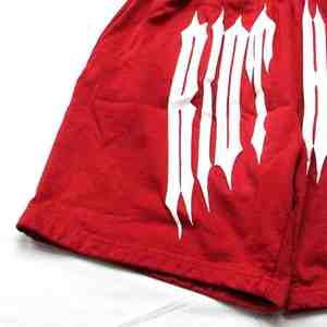 High Street Custom Puff Print Logo Sweat <b>Shorts</b> Breathable Cotton <b>Fleece</b> Raw Hem Pockets Plus Size Waist Elastic Waist Knitted - Product Image 2