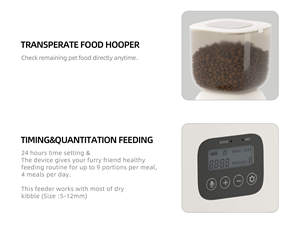 Mangiatoie per cani e gatti Auto visibili 3L 1-4 pasti temporizzati precisi controllo delle porzioni di cibo alimentatore automatico per animali domestici - Product Image 4
