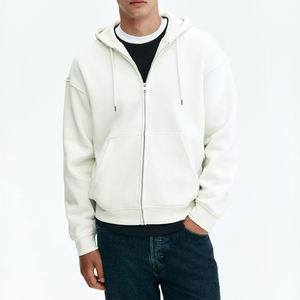 Sudaderas con Cremallera para Hombre de Alta Calidad, 100% Algodón, Felpa, Invierno, Tinte Liso, Transpirable, MOQ Bajo, Moda Superior en Venta - Product Image 2