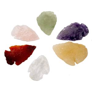 Pointes de flèche en pierre naturelle mélangée de haute qualité, pierres précieuses, agate, cristaux, pointes de flèche de guérison Reiki, grossiste - Product Image 3