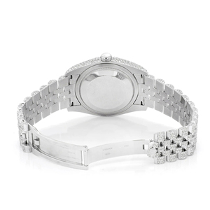 Montre à quartz en acier inoxydable pour homme, style hip-hop, cadran en verre de mode, sertie de moissanite - Product Image 5