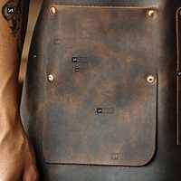 Tablier de soudage sans manches en cuir véritable de haute qualité fabriqué en usine LPN-0013 pour barbecue
