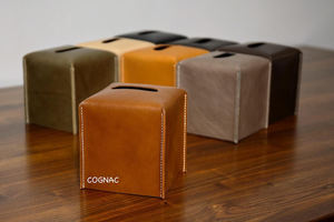 Soporte facial de logotipo de impresión personalizado recargable de cuero de fábrica para caja de pañuelos de Hotel de sala de estar de coche - Product Image 2