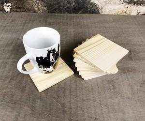 Ensembles de sous-verres en bois de noyer de haute qualité Sous-verres en noyer-Tapis et tampons de qualité supérieure - Product Image 2