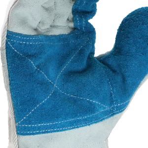 Guantes Dilpasand Hosiery BC, Doble Palma, Tela Gris en la Parte Posterior y Palma Azul, Puño Reforzado, Sin Silicona, Sin Polvo, Personalizables - Product Image 3