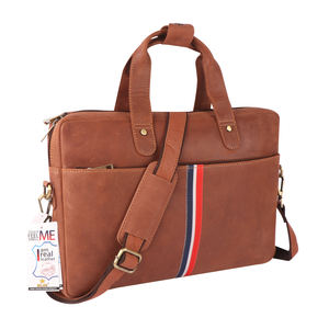 Bolsa para ordenador portátil de cuero genuino delgada de diseño elegante para hombre, alta calidad, gran capacidad, estilo de moda suave y duradero - Product Image 5