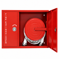 Armoire murale double porte en acier inoxydable pour extincteur et enrouleur de tuyau d'incendie de marque KHi, personnalisable, usage commercial