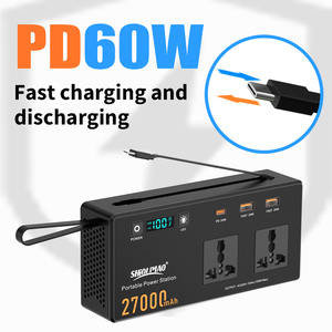 Trạm điện di động mini 150W sử dụng pin Lithium Ternary, dùng cho gia đình, tích hợp ổ cắm AC, dùng được cho laptop - Product Image 2