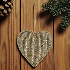 การออกแบบเครื่องประดับคริสต์มาสรูปหัวใจลูกปัดหลากสีทำด้วยมือของตกแต่งวันหยุด - Product Image 4