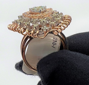 แหวนเพชรธรรมชาติที่สวยงามในดีไซน์เครื่องประดับทองแท้14K และ18K - Product Image 4