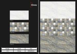 Carreaux muraux en céramique 300x600mm, design tendance, pour salle de bain et cuisine, finition brillante ou mate, texture effet sucre, design mural intérieur luxueux. - Product Image 2