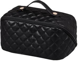 <b>Women's</b> Fashion Double Layer Leather Makeup <b>Bag</b> Sturdy and Durable with Zipper Closure Best Price Cosmetic for <b>Toiletry</b> <b>Bag</b> - Product Image 4