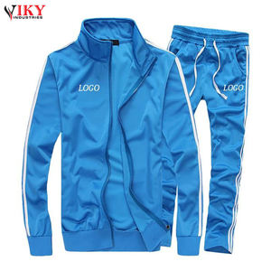 ชุดวอร์มมีซิปสำหรับผู้ชายชุดเล่นกีฬาสไตล์แถบยาวแต่งสีตามสั่งโลโก้ตามสั่งโดย viky Industries - Product Image 4