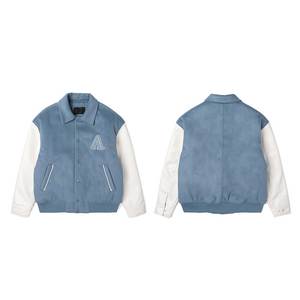 Athletic Varsity <b>Jacket</b> with Premium Fabric Rib Knit Collar Cuffs and Hem Functional Pockets and Timeless varsity <b>jacket</b> - Product Image 1