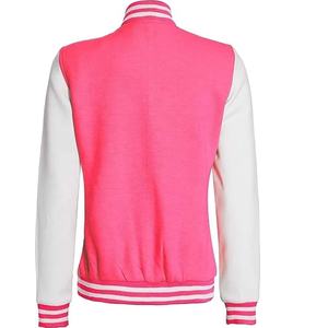 Chaqueta Deportiva de Invierno Personalizada para Mujer, Color Rosa, de Lujo, con Forro de Lana, Patrón Sólido, Bordado Personalizado, Comodidad Invernal - Product Image 2