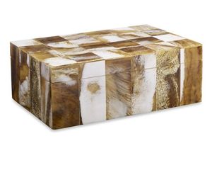 Hot Selling Resin Inlay Black Decorative Box with Elegant Gold Stripe for Modern Home Storage and Luxury Decor - Product Image 2