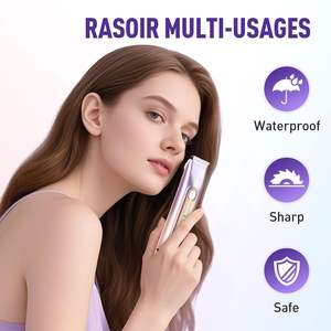 Épilateur électrique rechargeable pour femmes 2-en-1 rasoir humide/sec et tondeuse bikini, rasoir étanche pour l'épilation corporelle - Product Image 3