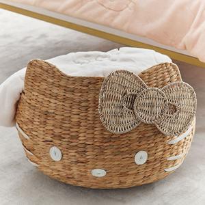 Panier en jacinthe d'eau en forme de chaton, fait main, panier de rangement, vente en gros, écologique, fabriqué au Vietnam - Product Image 6