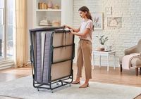 Lit en Fer Pliable Hybride Ergonomique Lit Flexi et Matelas Hybride de Turquie pour Chambre à Coucher Hôtels Écoles Dortoir d'Europe