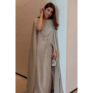 Robe fourreau taille empire Elva en satin - Product Image 5