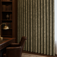 Rideau en chenille de luxe à motif floral Rose Monet, occultant à 90-100%, drapé et lesté, pour la décoration de la chambre principale et du salon