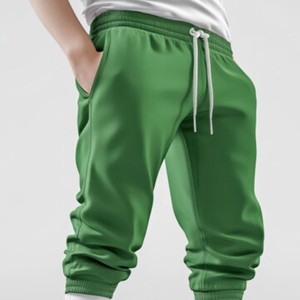 El pantalón de chándal con cordón elástico hecho de forro polar de algodón se puede personalizar tela y colores con logotipos - Product Image 3