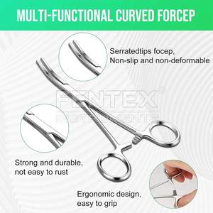 คีมตัดแผ่นกันยุงลายฮาสเตทเครื่องมือผ่าตัดพื้นฐานทำจากสเตนเลสโค้งและตรง - Product Image 5