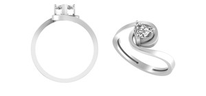 Custom Fancy Solitaire 100% Satisfacción Compromiso de moda Boda Corazón Corte Lab Grown Diamond IGI Certified Ring 14K 18K Gold - Product Image 2