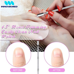 Los Mejores Proveedores, Novedad, Innovamed, Empujador de Cutículas Reutilizable de Doble Cabeza de Acero Inoxidable para Salones de Uñas, Colores Personalizables - Product Image 4