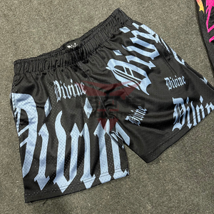 Shorts en maille personnalisés pour hommes 2025, respirants, séchage rapide, matière en coton, prix de gros, shorts de basket-ball en maille pour hommes, service OEM - Product Image 2