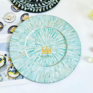 Placa de cargador de nácar de nuevo diseño, Pacemat para mesa de eventos de boda decorativa de Vietnam - Product Image 5