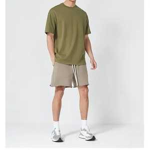Personalizar peso pesado hombres conjunto corto camiseta verano Streetwear personalizado lavado ácido camiseta y conjunto corto hombres verano conjunto manga corta - Product Image 5