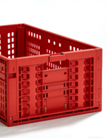 Caisse pliable en plastique de qualité alimentaire, empilable et pliable, bac de rangement
