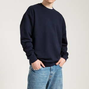 Sweat-shirts pour hommes personnalisés, coupe ample, uni, décontracté, basique, en coton mélangé, sweat-shirt à col rond pour hommes - Product Image 4