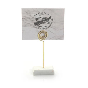 Portatarjetas de visita blanco moderno, soporte de papel para manualidades de Metal pulido para el hogar, decoración de Hotel elegante - Product Image 1