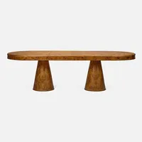 Table à manger, design extensible gain de place, grain de bois riche