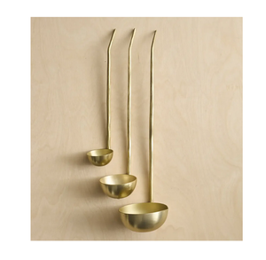 Cuillère de cuisson en laiton de la plus haute qualité 4 pièces légumes et spatule/soupe/cuillère à tourner manche en bois prix abordable - Product Image 3