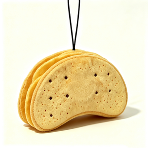 Customized Taco Plush Pouch with PP Cotton Filling Tortilla Shaped Plush Coin <b>Purse</b> Food Themed Unisex Halloween Zipper Bag - Product Image 3